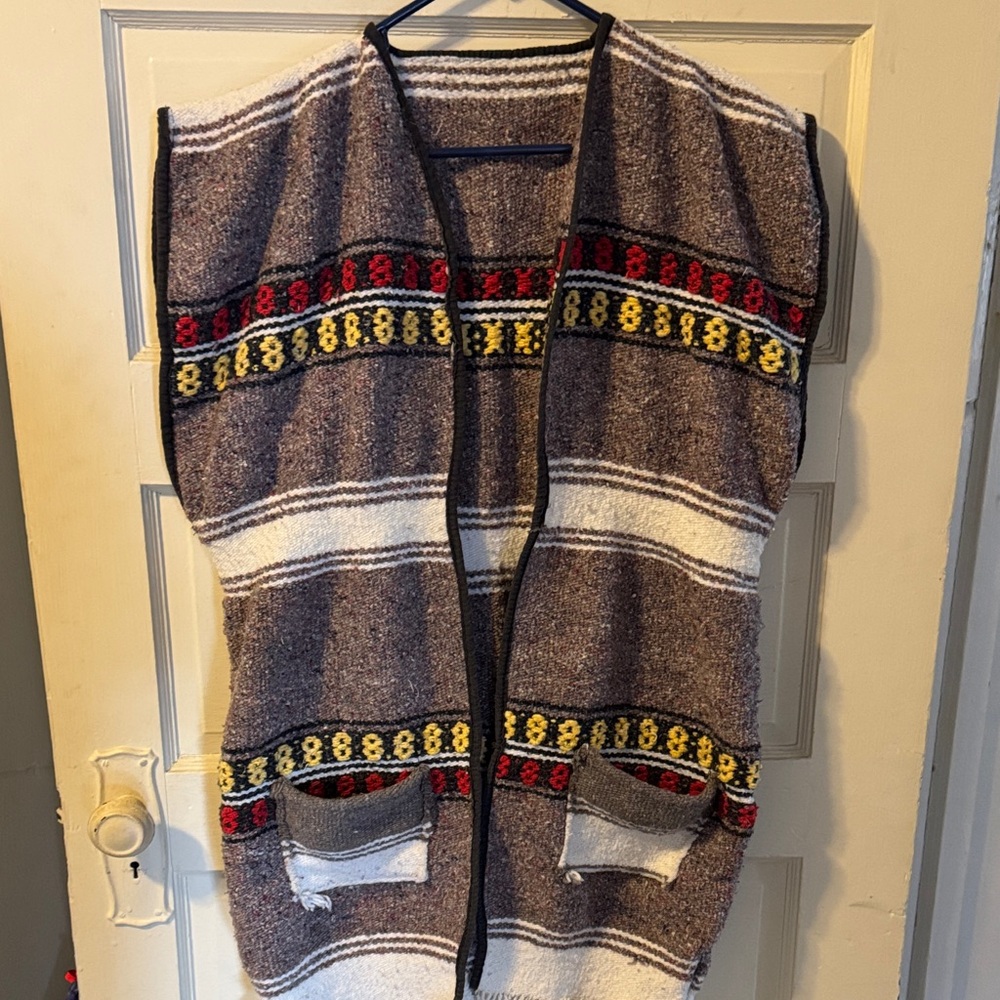 Vintage Mexican Blanket Vest